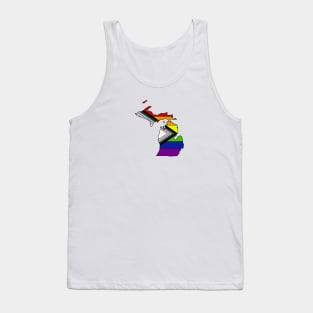 Progress pride flag- Michigan Tank Top